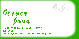 oliver jova business card